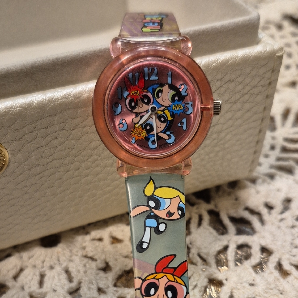 Cartoon Network Y2K Powerpuff Girls Pink and Blue Kids Watch